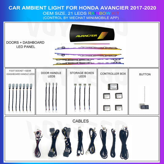 Avancier 2017-2020 Ambient Lighting Interior Kit | 21 Leds