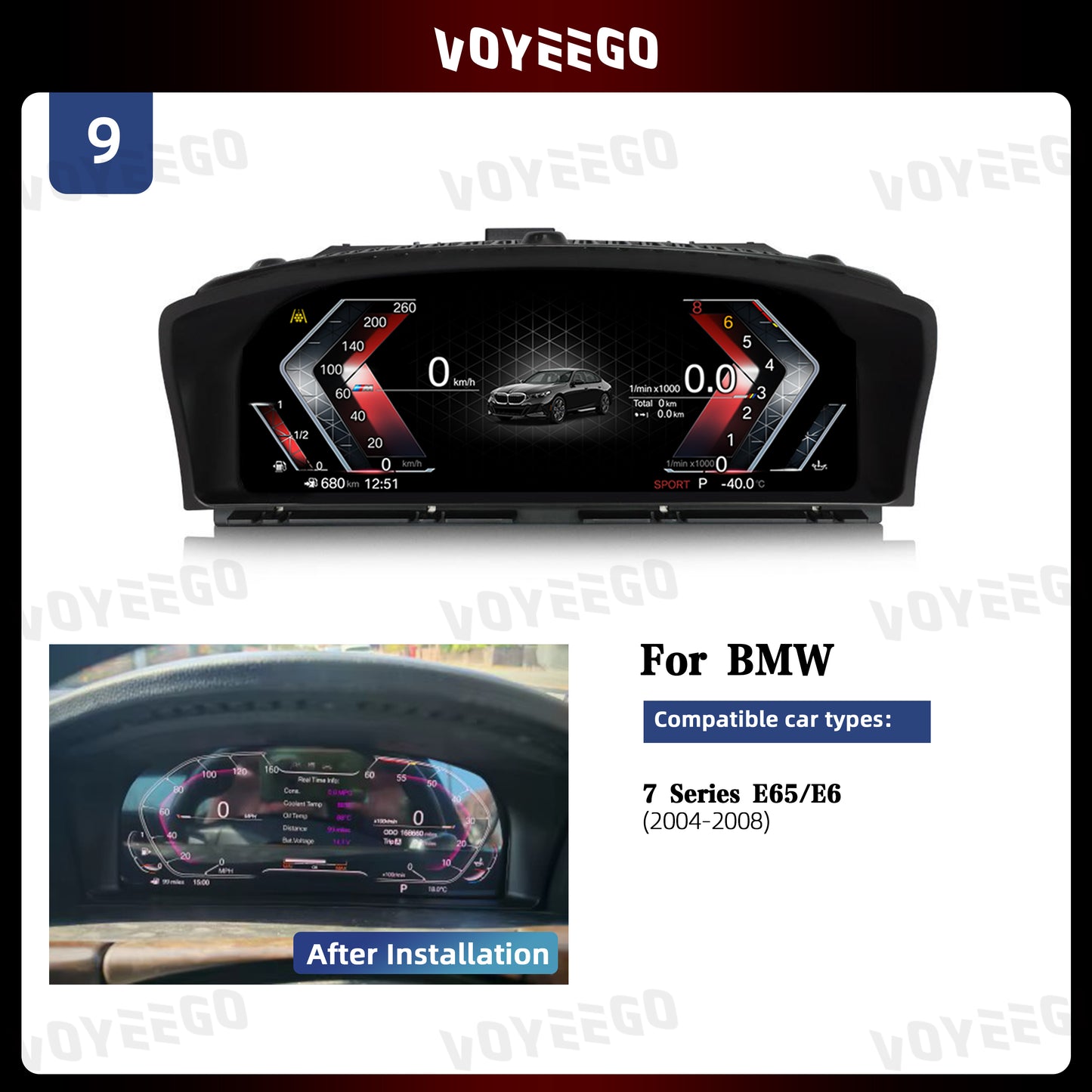 7 Series E65 E66 2004 2005 2006 2007 2008 Digital LCD Cluster