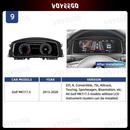 12.3INCH 2014-2020 VOLKSWAGEN GOLF 7 DIGITAL CLUSTER LCD DASHBOARD SPEEDOMETER