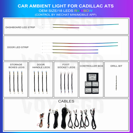 ATS Ambient Lighting 18 Leds Kit | Rainbow