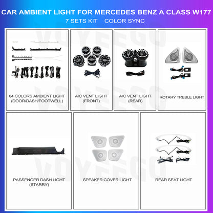 A Class CLA W177 W118 7IN1 Retrofit Ambient Light Kit | Easy Coding