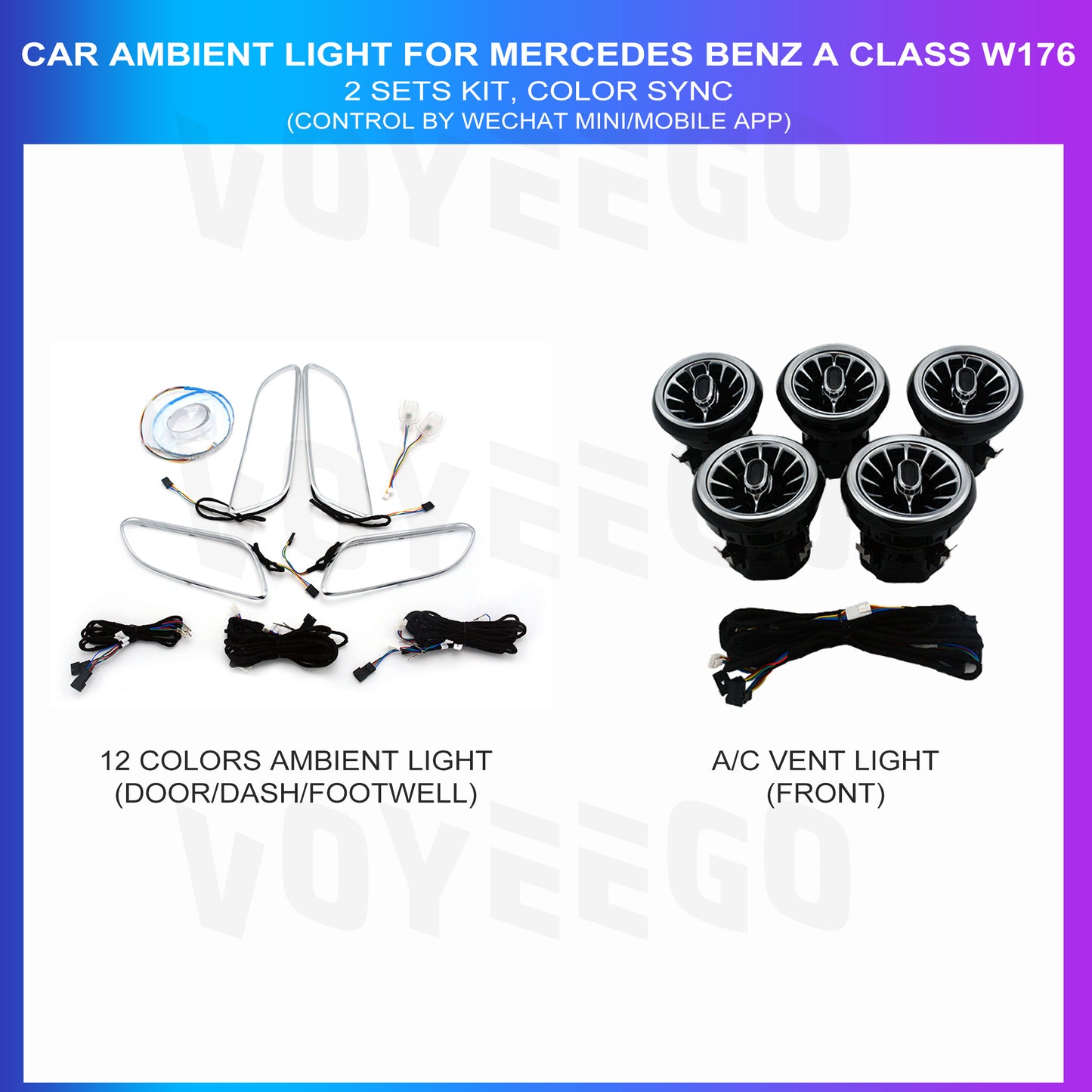 A Class W176 Ambient Lighting Kit | 2 IN 1 Kit