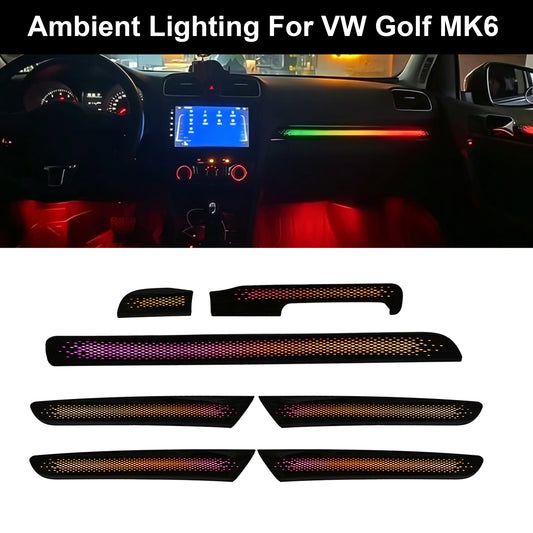 Golf 6TH Ambient Lighting Interior Kit | Rainbow Dragon Scale Patterns