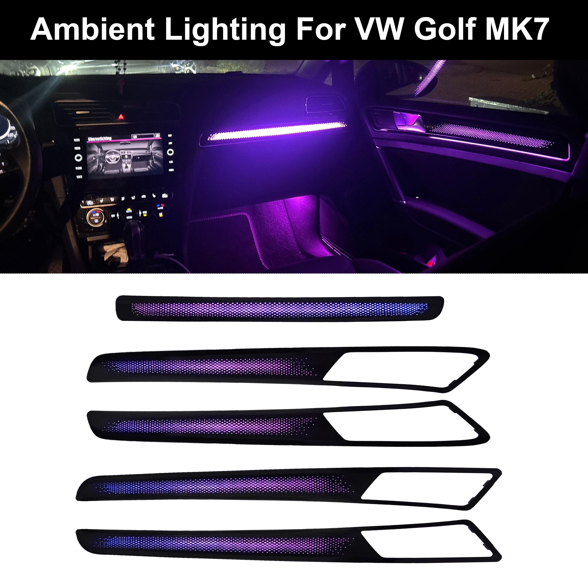 Golf 7 2014-2021 Ambient lighting | Dragon Scale Rainbow