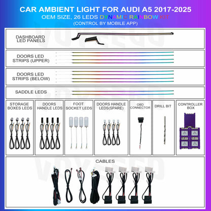A5L 2017-2022 Ambient Lighting Original Retrofit | Rainbow