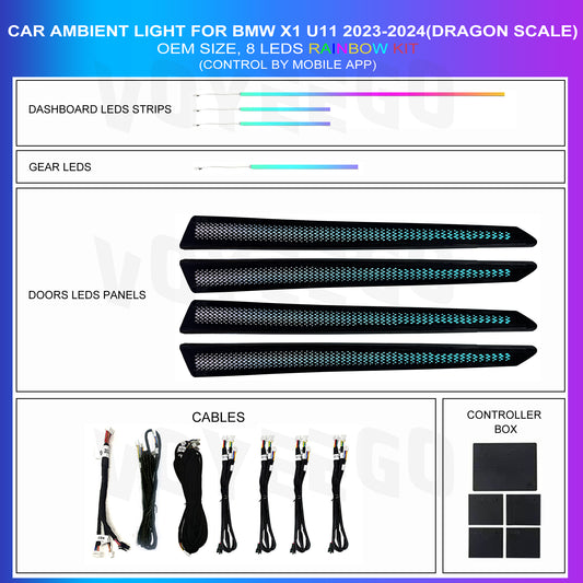 X1 U11 Ambient Lighting Full Interior Package | 8 Leds Dragon Scale