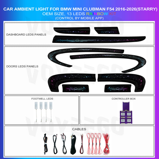 BMW MINI Ambient Lighting Kit 2016-2025|Starry & Cat Pattern|PRESALE