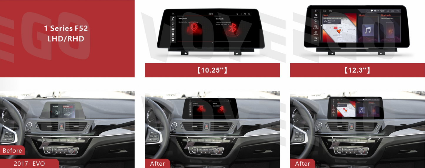 12.3'' 1 Series F52 2017- EVO BMW Android Auto Screen | Wireless Carplay | 8+64GB