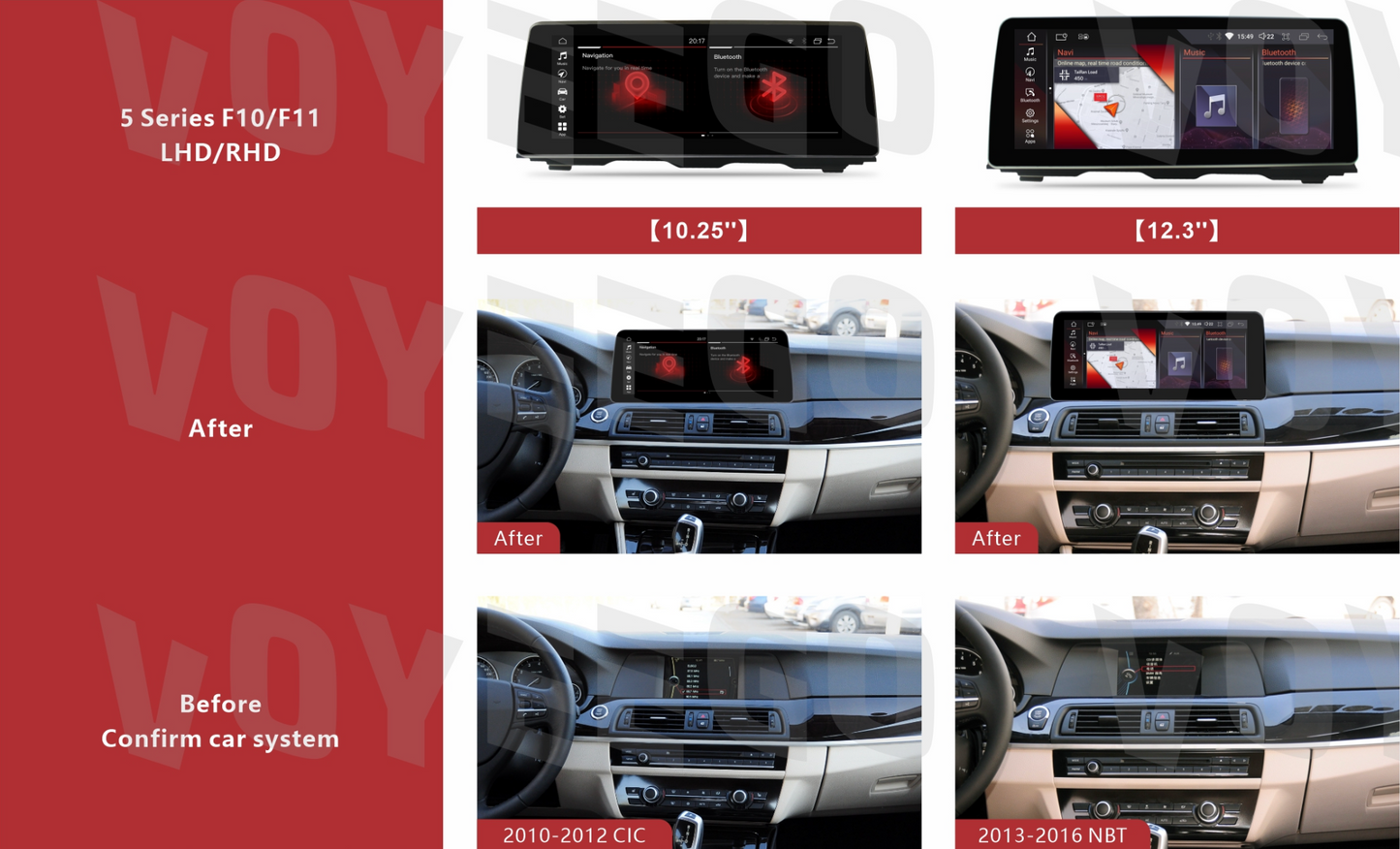 check oem car system before buying bmw 5 series f10 f11 android carplay touch screen, there are cic and nbt options