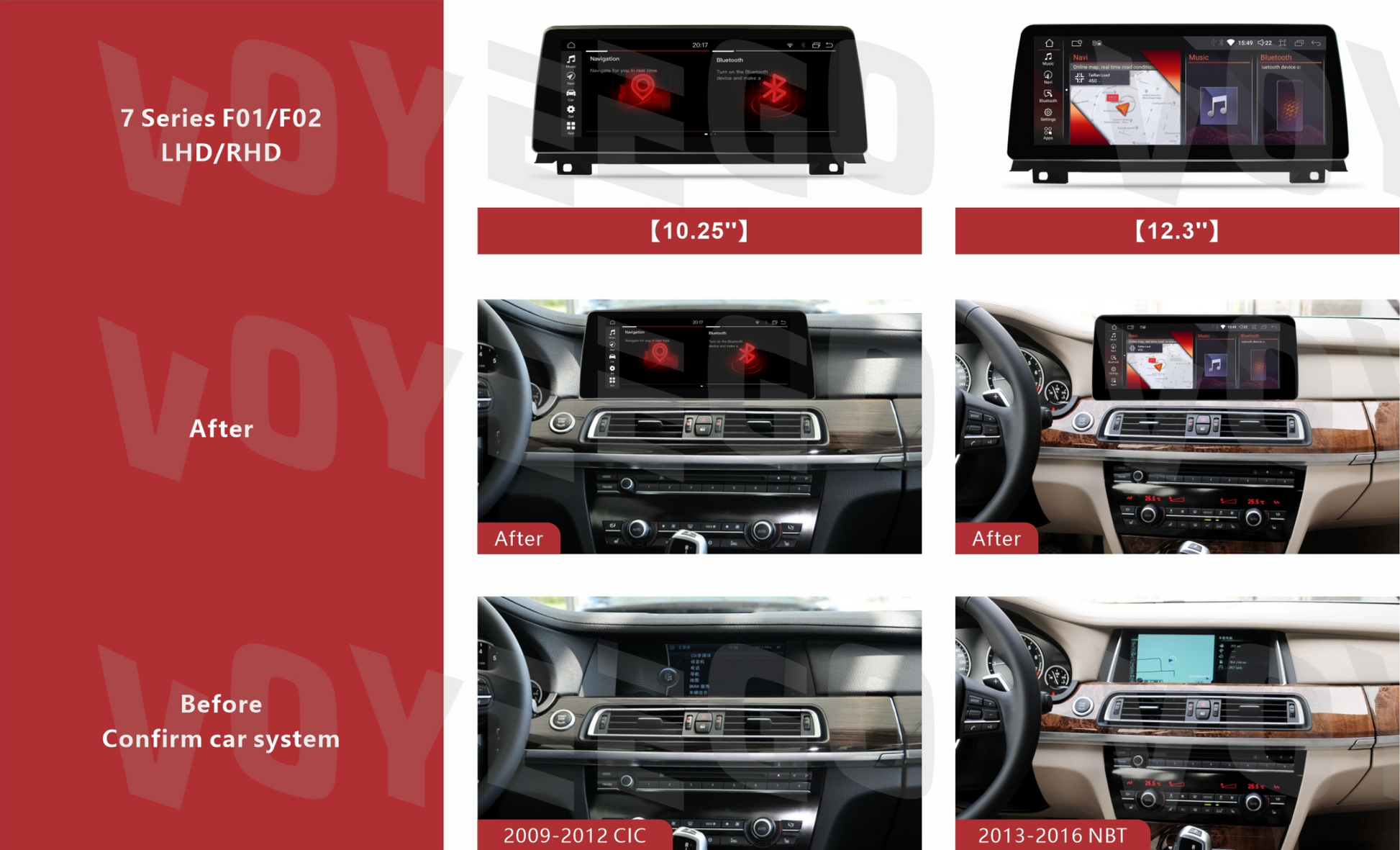 differences of bmw 7 series f01 f02 original system CIC Idrive or NBT Idrive