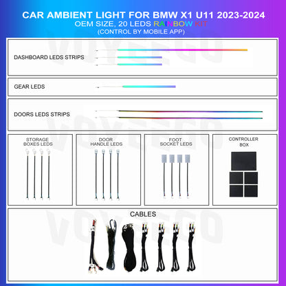 X1 U11 Ambient Lighting Full Interior Package | 20 Leds Dragon Scale