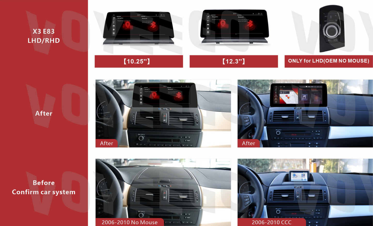 How to check which system does bmw x3 e83 have