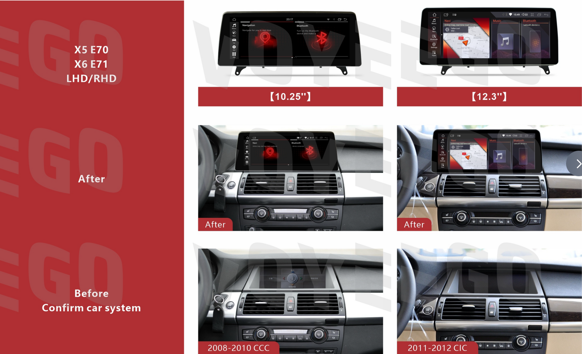 How to tell differences between CCC CIC OEM BMW X5 E70 X6 E71 system 