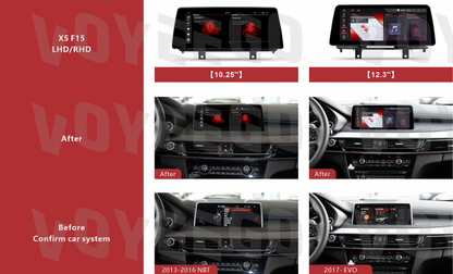 how to tell differences of bmw idrive system on NBT and EVO of X5 F15 X6 F16