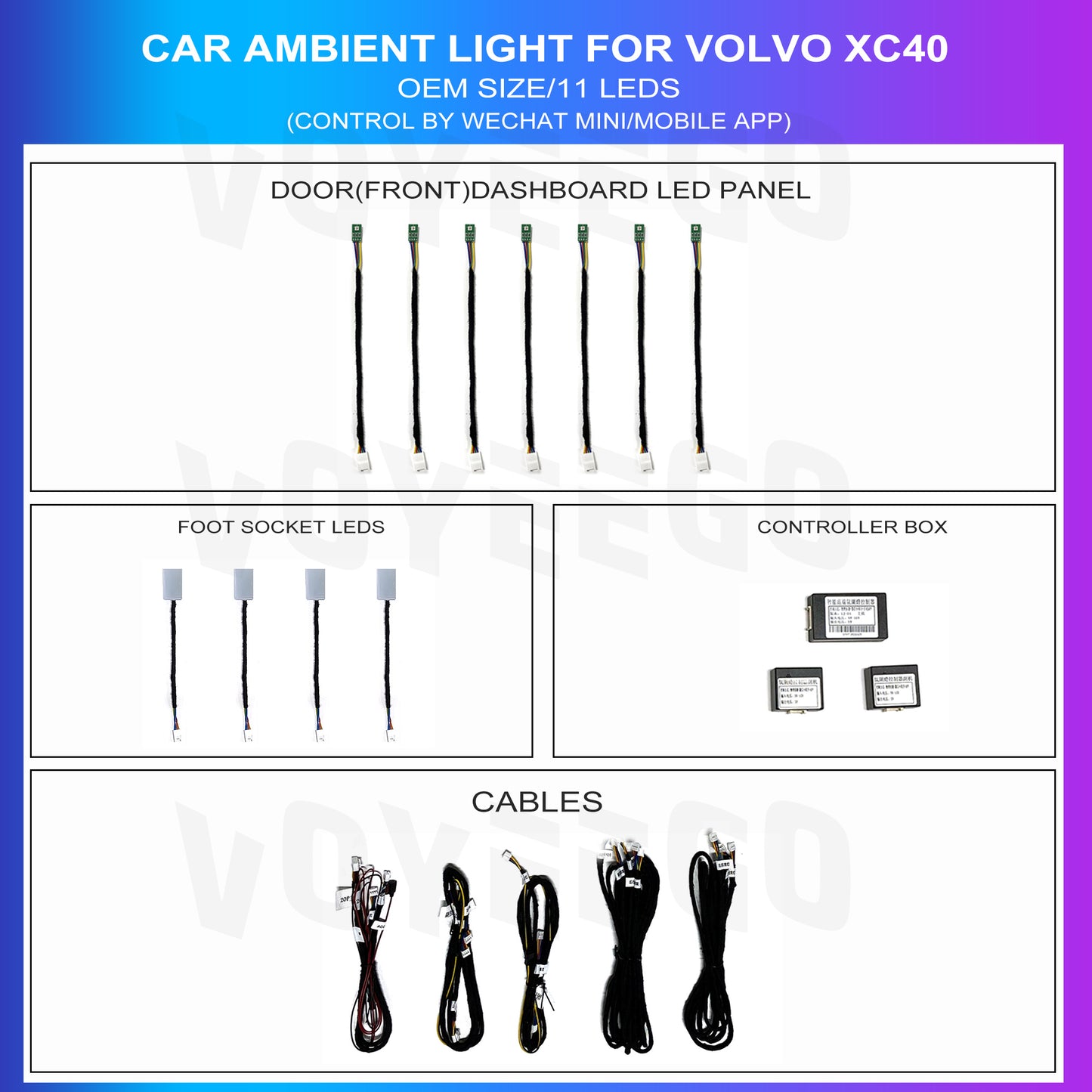 XC40 Strips Ambient Lighting 11 Leds