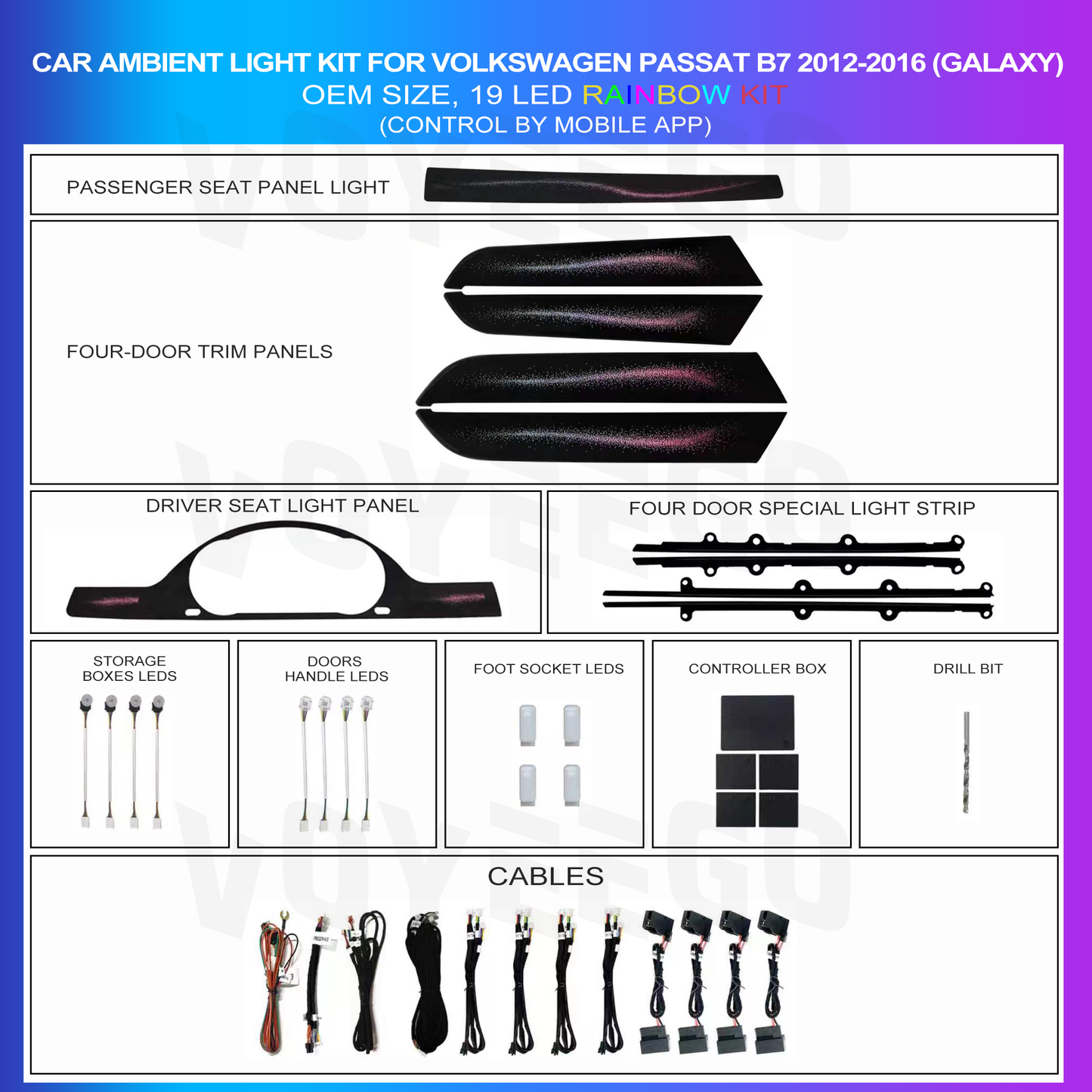 Magotan Passat B7 Ambient Lighting Kit | Galaxy
