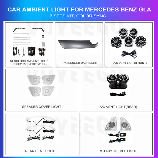 B Class GLB GLA W247 7IN1 Ambient Lighting kit | Interior Upgrade Tunning