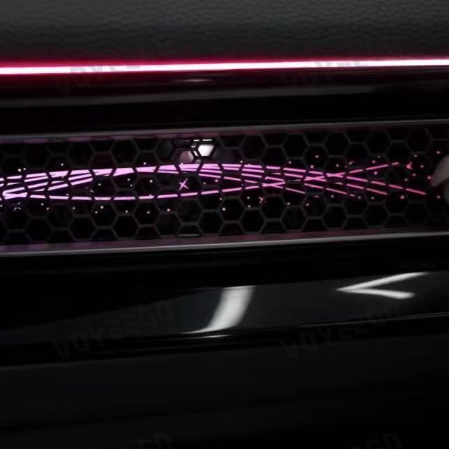 Honda Civic 2022-2025 ambient lighting Ribbon passenger side dashboard trim led After Installation 