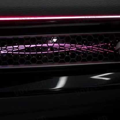Honda Civic 2022-2025 ambient lighting Ribbon passenger side dashboard trim led After Installation 