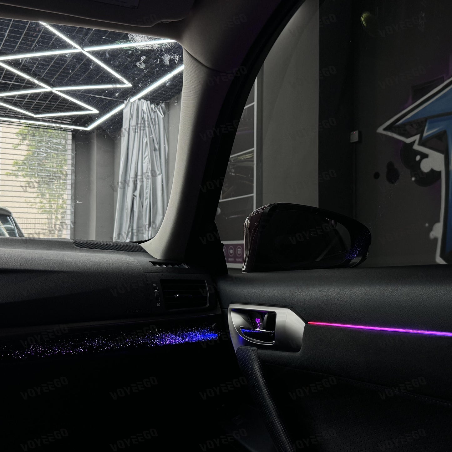 Lexus CT200H 2014-2020 AMBIENT LIGHTING KIT AFTER INSTALLATION ON DASHBOARD PART