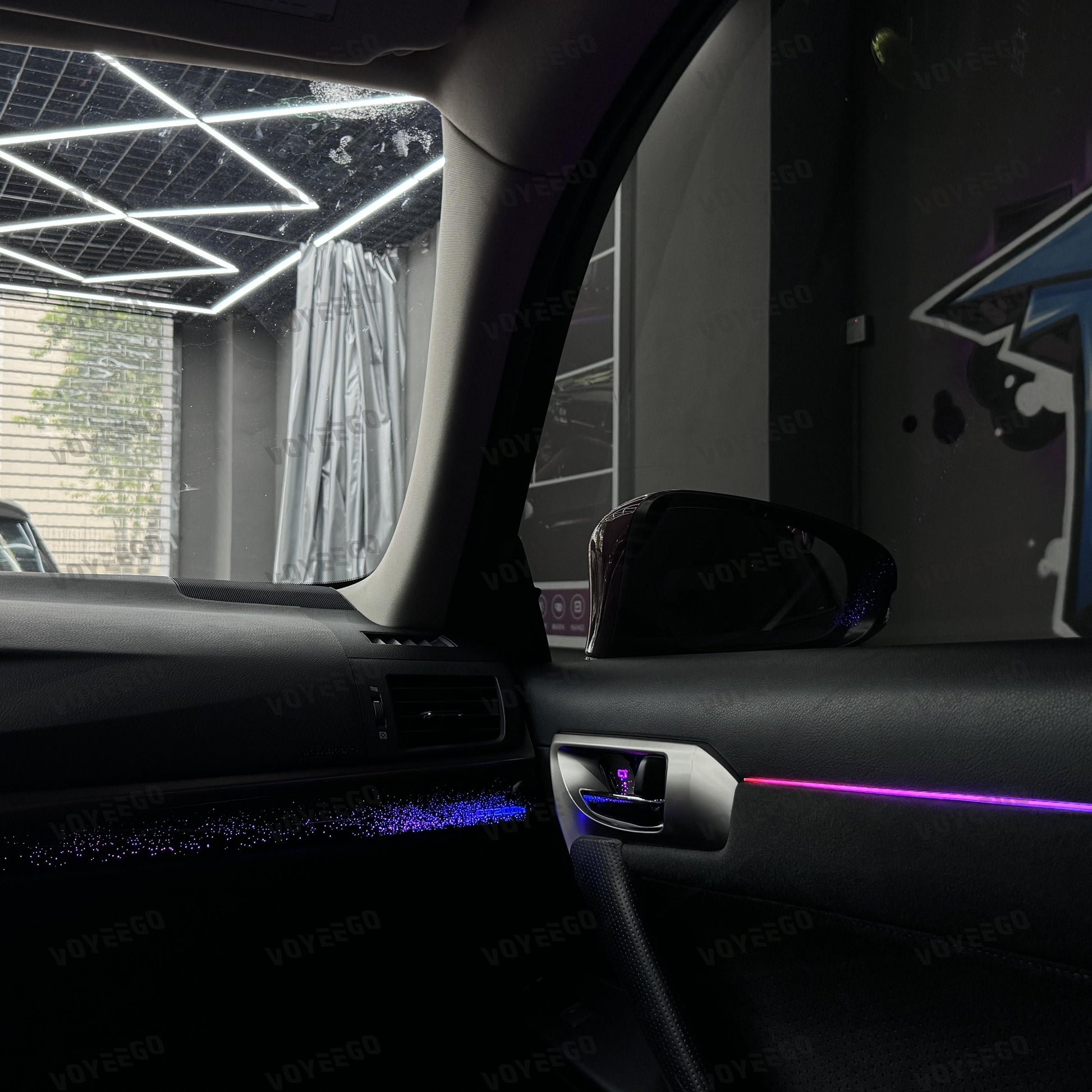 Lexus CT200H 2014-2020 AMBIENT LIGHTING KIT AFTER INSTALLATION ON DASHBOARD PART