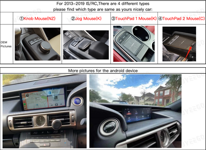  different car types of Leuxs 2013-2019 IS/RC models.
