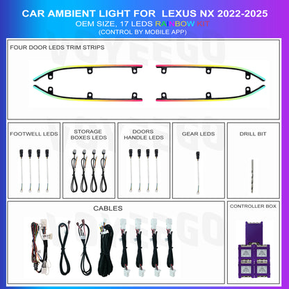 NX 2022-2025 64 Colors 21 Leds Ambient Lighting | Rainbow