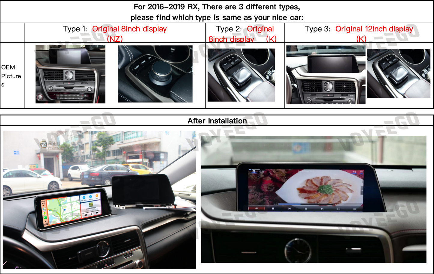 12.3" RX 2016-2019 LHD Lexus Android Screen | Wireless Carplay | 8+64GB