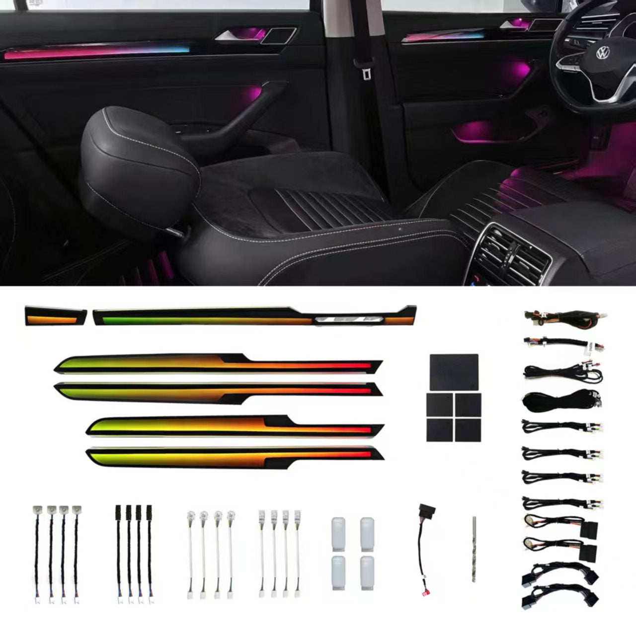 Magotan Passat B8 B8.5 2017-2023 Ambient Lighting | Dynamic Rainbow | 29 Leds