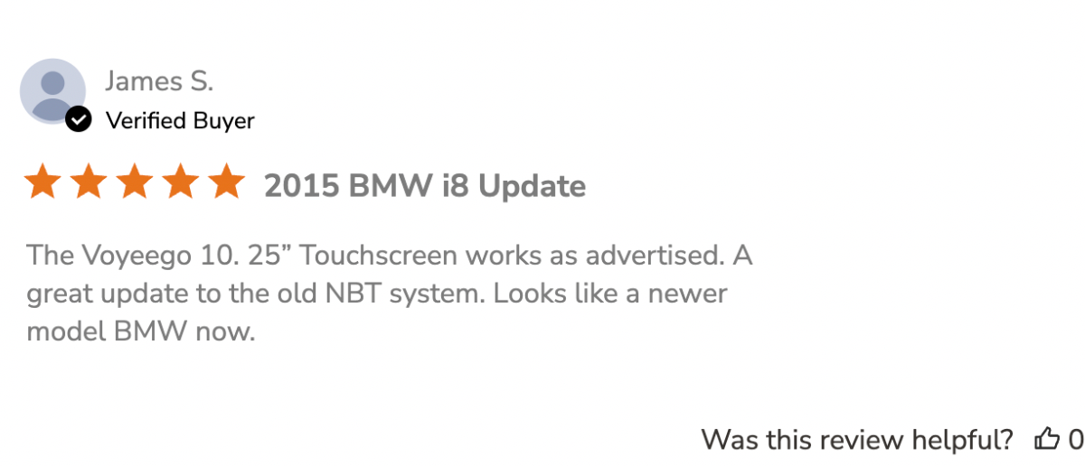 How's VOYEEGO BMW I8 aftermarket carplay touch screen performance? This is a buyer review after installation