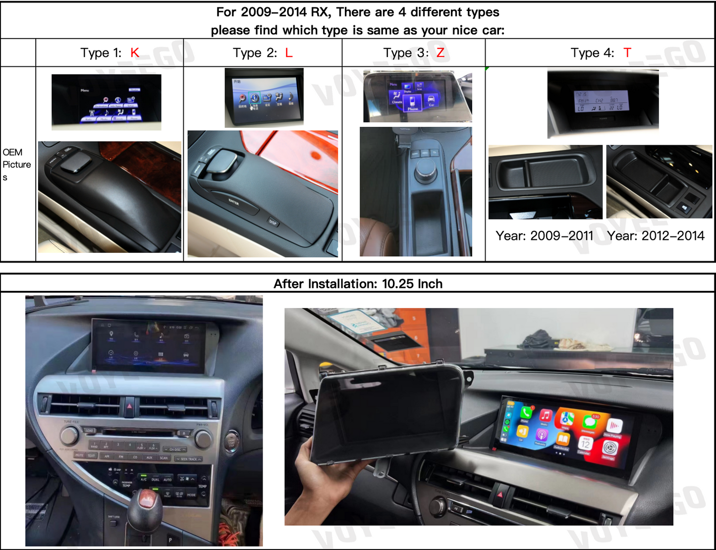 10.25" RX 2009-2014 RHD Lexus Android Screen | Wireless Carplay | 8+64GB