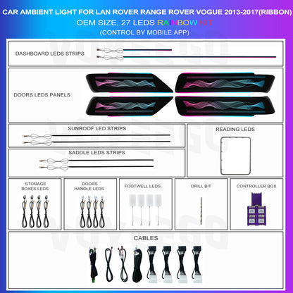 Land Rover Range Rover Vogue 2013-2017 Ambient Lighting Kit | Galaxy Patterns