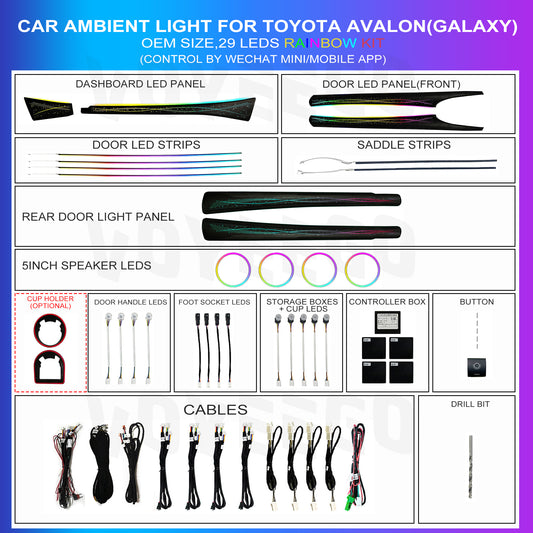 Avalon Multicolors 64 RGB Ambient Lighting Full Package | Ribbon Galaxy