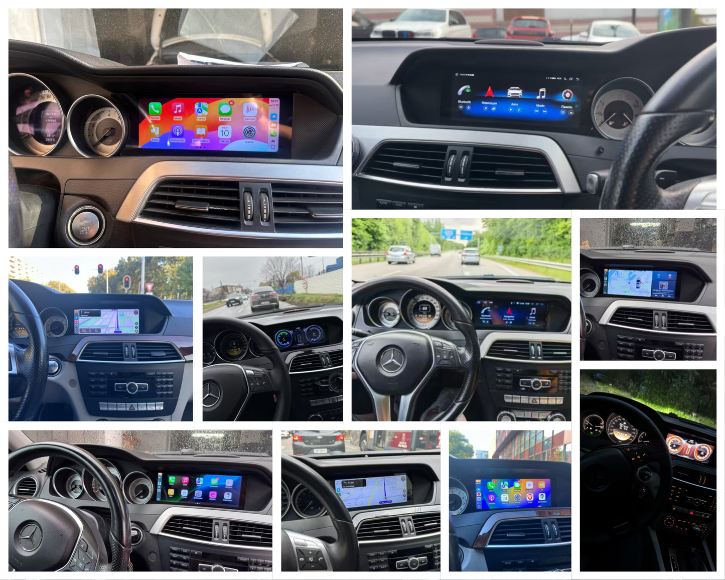 8.8'' NTG4.5 C Class W204 Mercedes Android Auto Screen Replacement | Carplay 1920*720