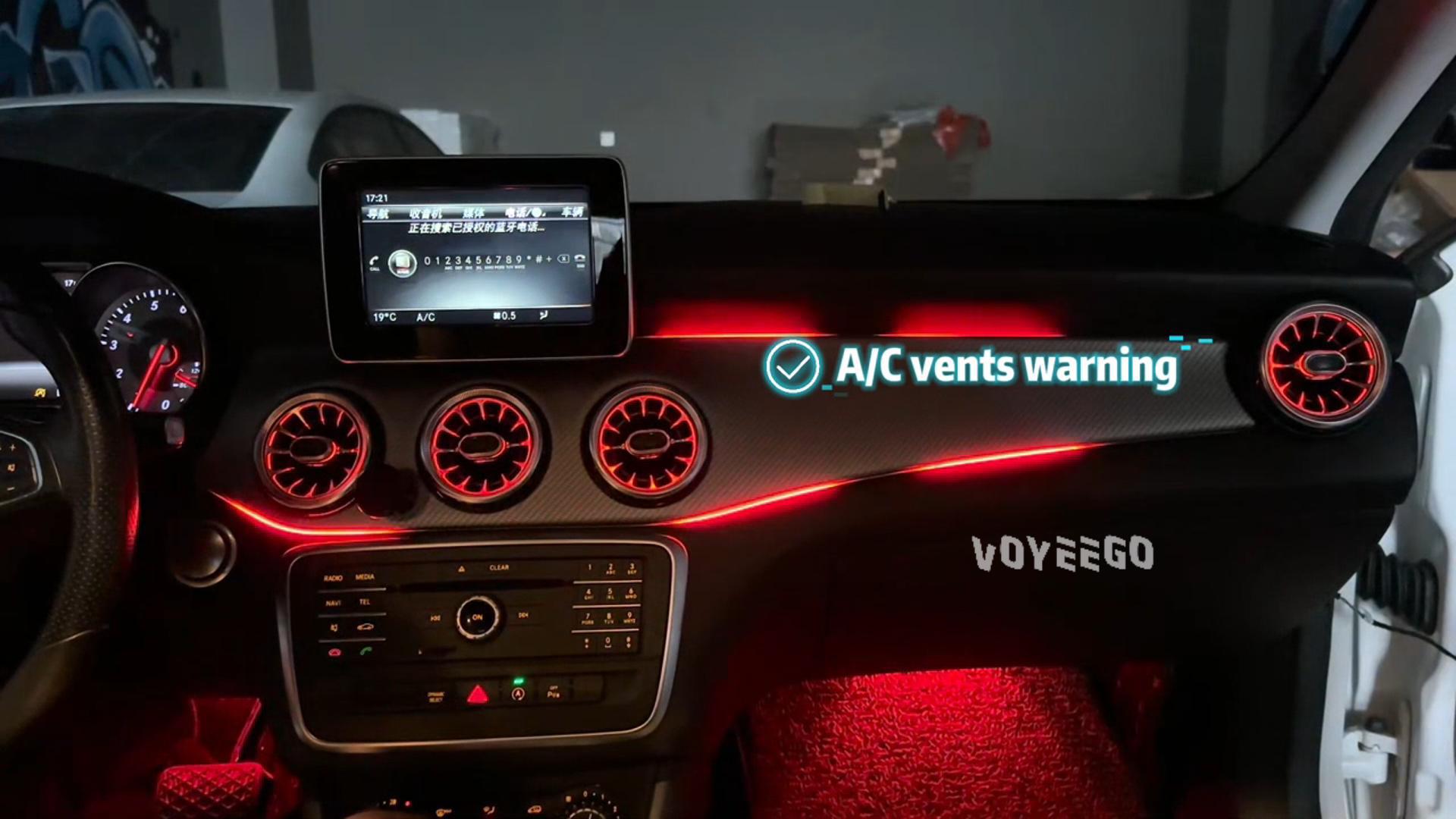 Load video: OEM Style Mercedes Ambient Lighting Warning Active System | VOYEEGO