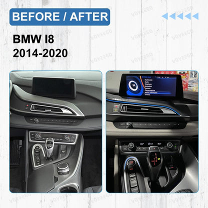 bmw i8 2014-2020 android screen 10.25 inch before and after