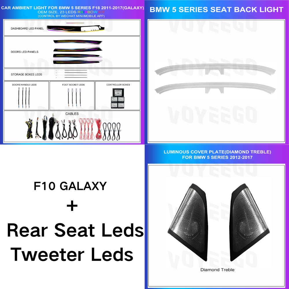 5 Series F10 F11 F18 2011-2017 Dynamic Ambient Lighting | Customized Kit