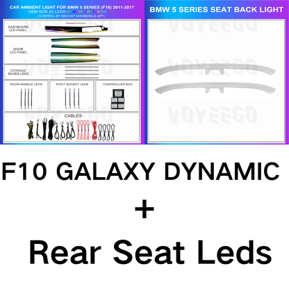 5 Series F10 F11 F18 2011-2017 Dynamic Ambient Lighting | Customized Kit