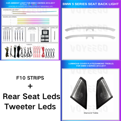 5 Series F10 F11 F18 2011-2017 Dynamic Ambient Lighting | Customized Kit