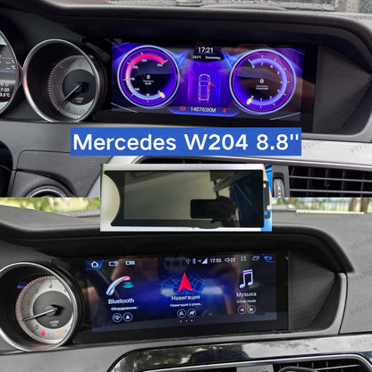 8.8'' NTG4.5 C Class W204 Mercedes Android Auto Screen Replacement | Carplay 1920*720
