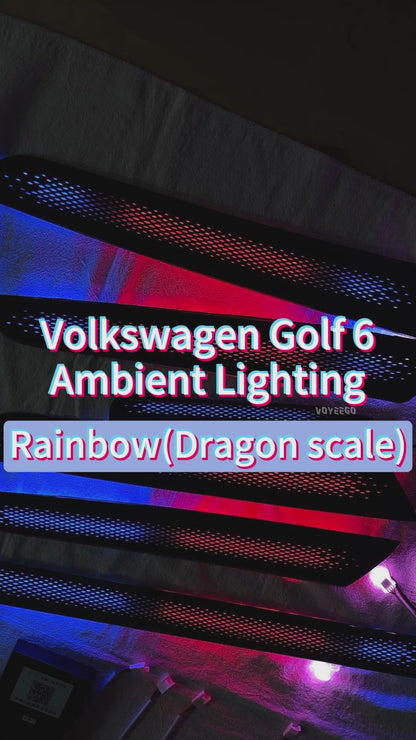 Golf 6TH Ambient Lighting Interior Kit | Rainbow Dragon Scale Patterns