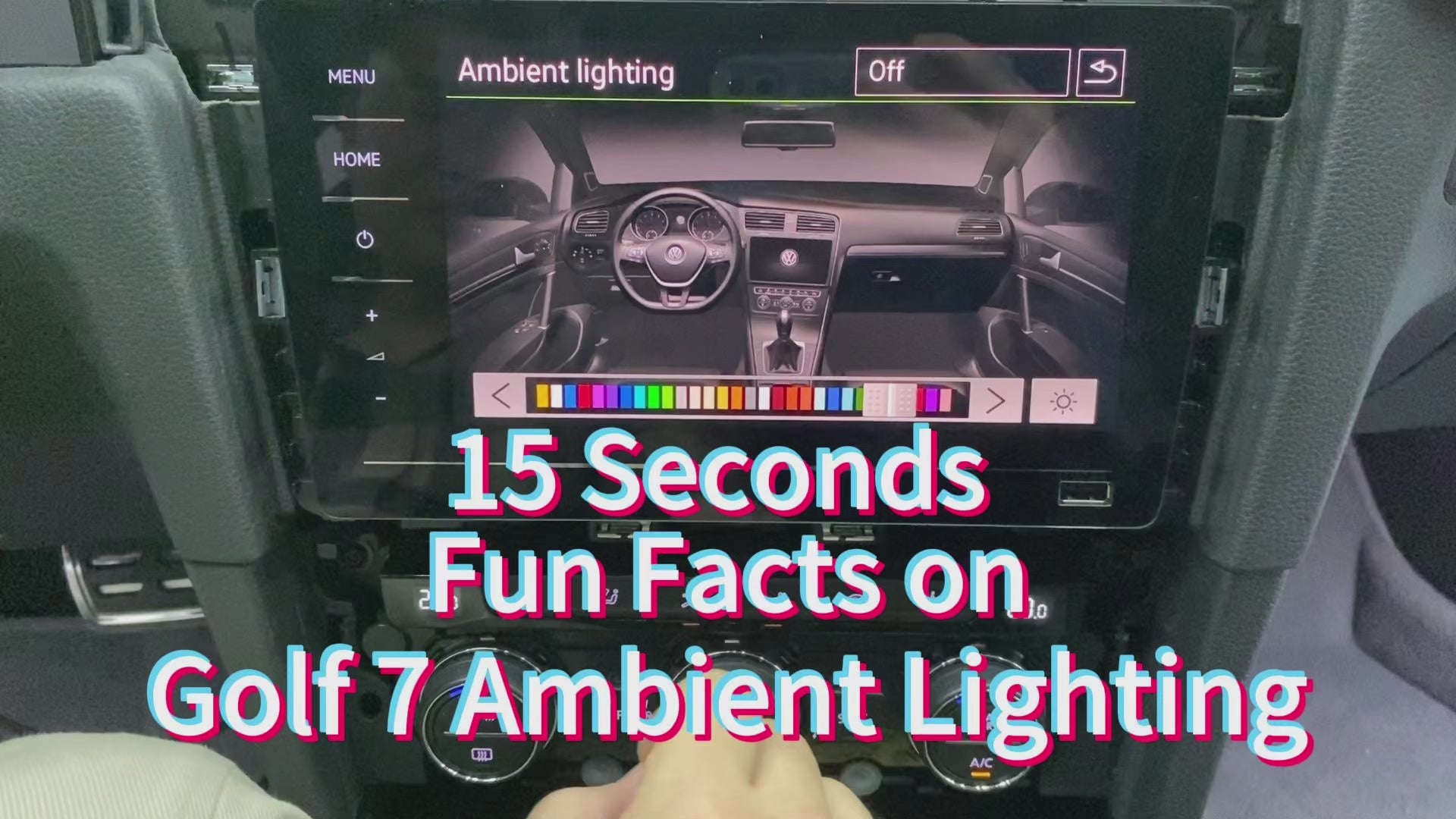 how golf 7 mk7 mk7.5 can do screen control by 64 rgb colors