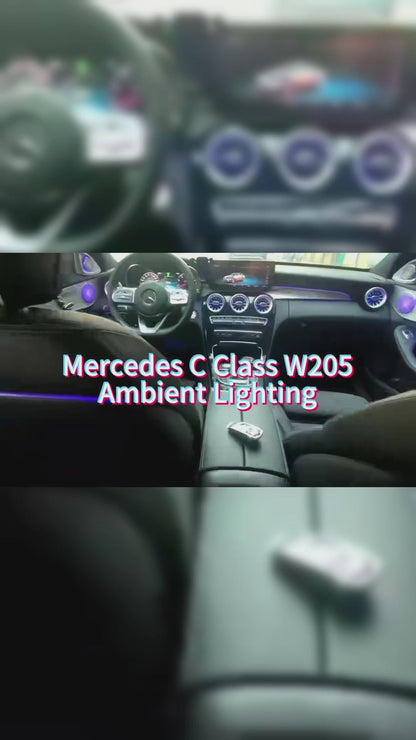 C Class W205 GLC X253 7IN1 Ambient Lighting Retrofit Kit | OEM Upgrade Screen Control