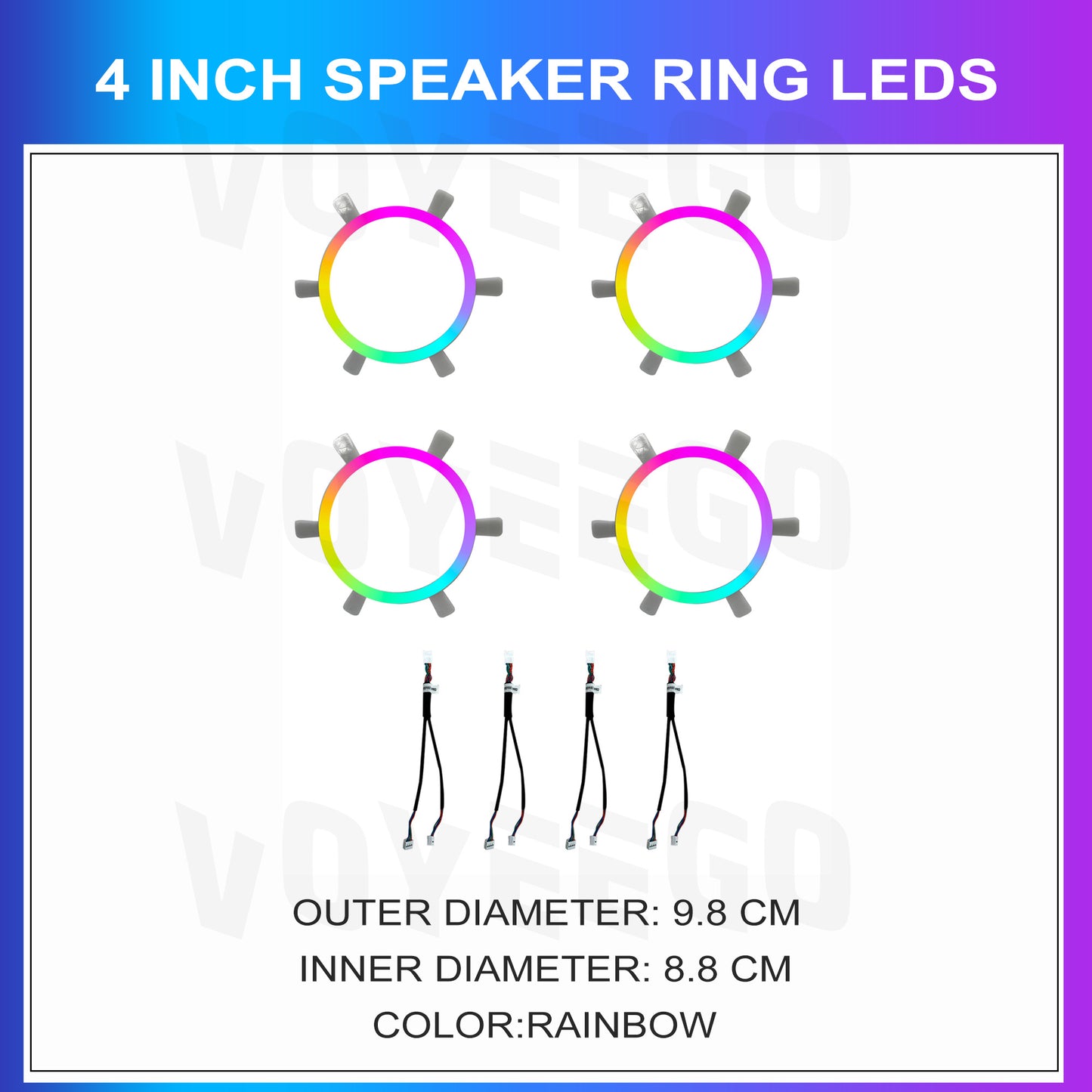 Universal Speaker Ring Ambient Lighting | 64 RGB Colors