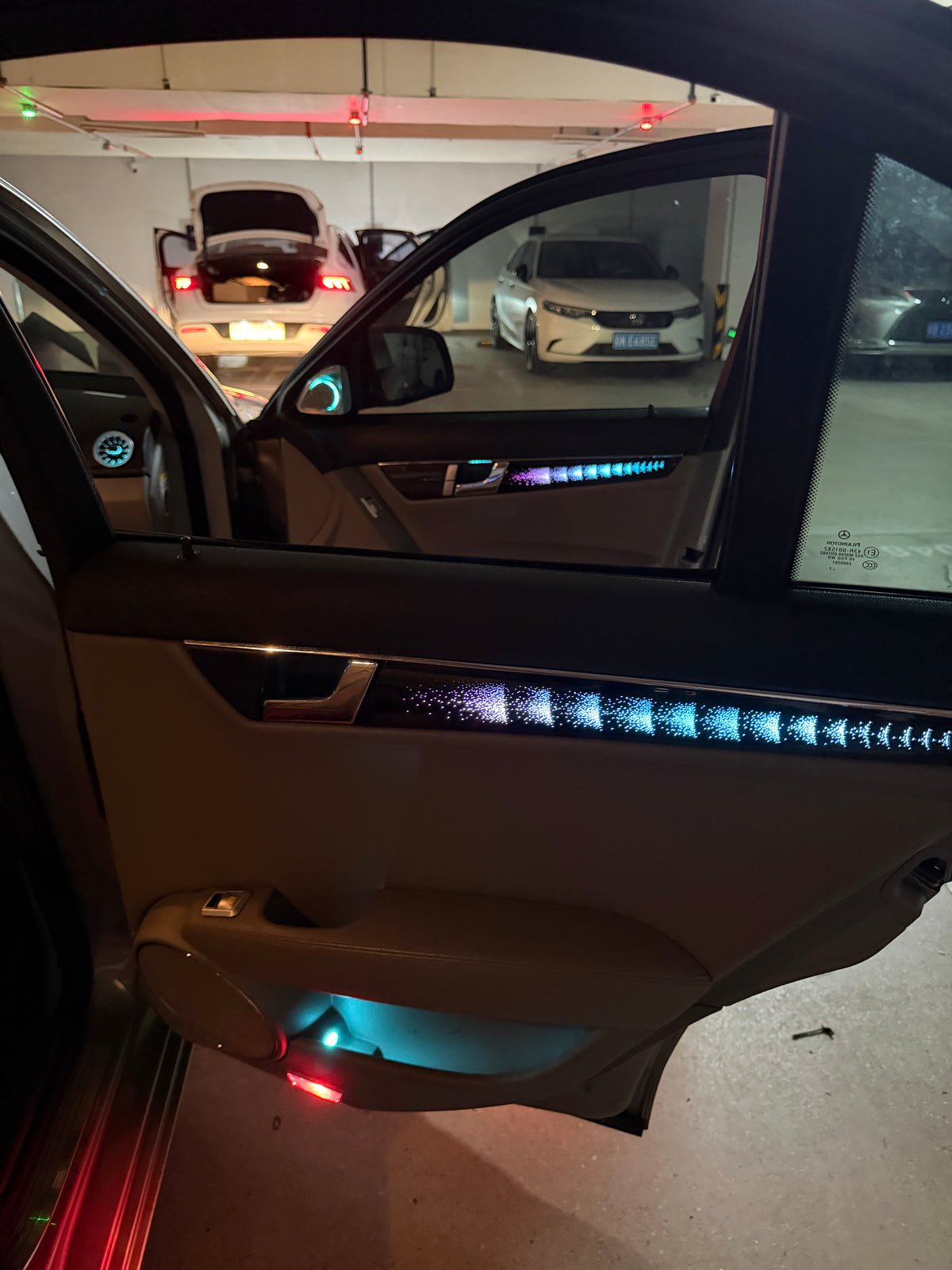 C Class W204 2010-2014 Dash Strips Ambient Lighting Retrofit Kit | 64 RGB Colors Ripple