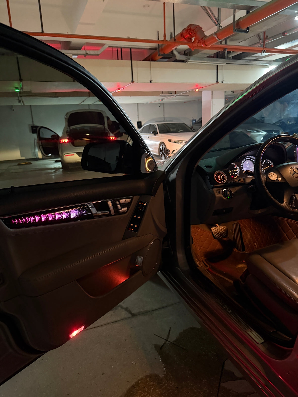 C Class W204 2010-2014 Dash Strips Ambient Lighting Retrofit Kit | 64 RGB Colors Ripple