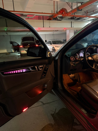 C Class W204 2010-2014 Dash Strips Ambient Lighting Retrofit Kit | 64 RGB Colors Ripple
